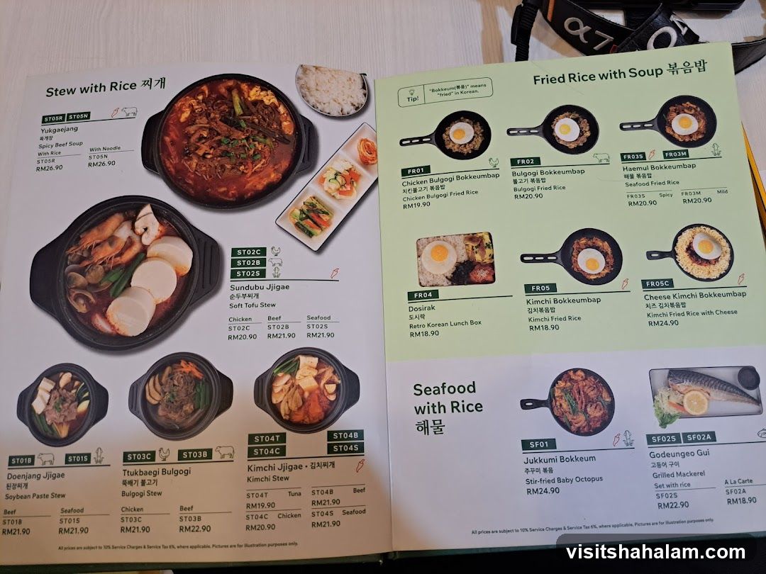 Korean Menu