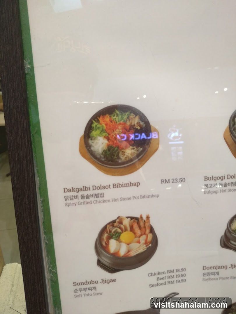 Korean Food Menu