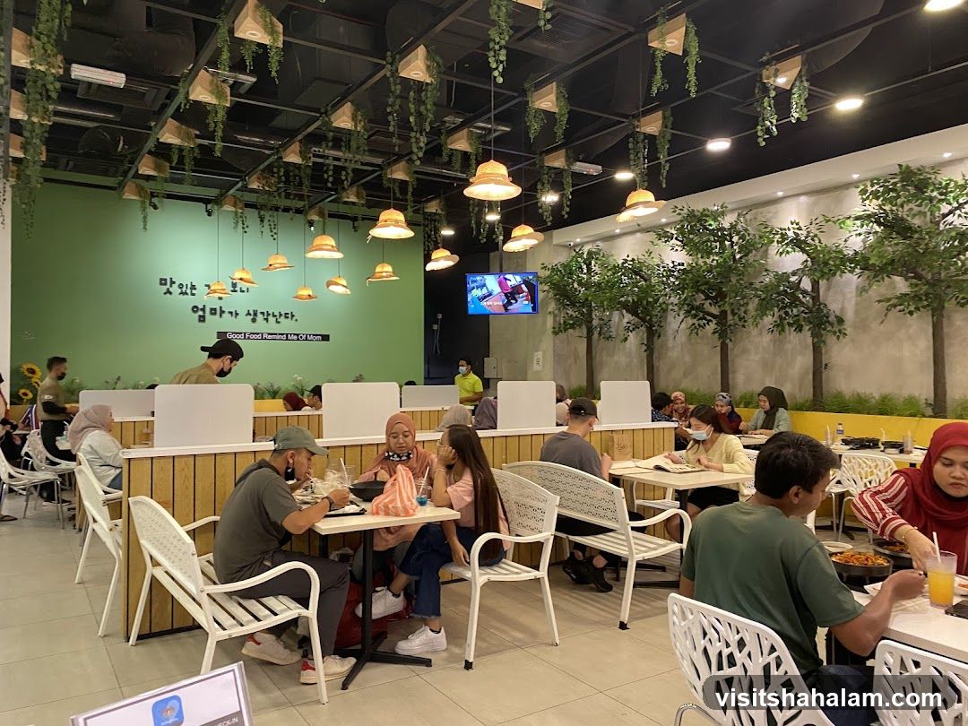 Restaurant Interior with Diners