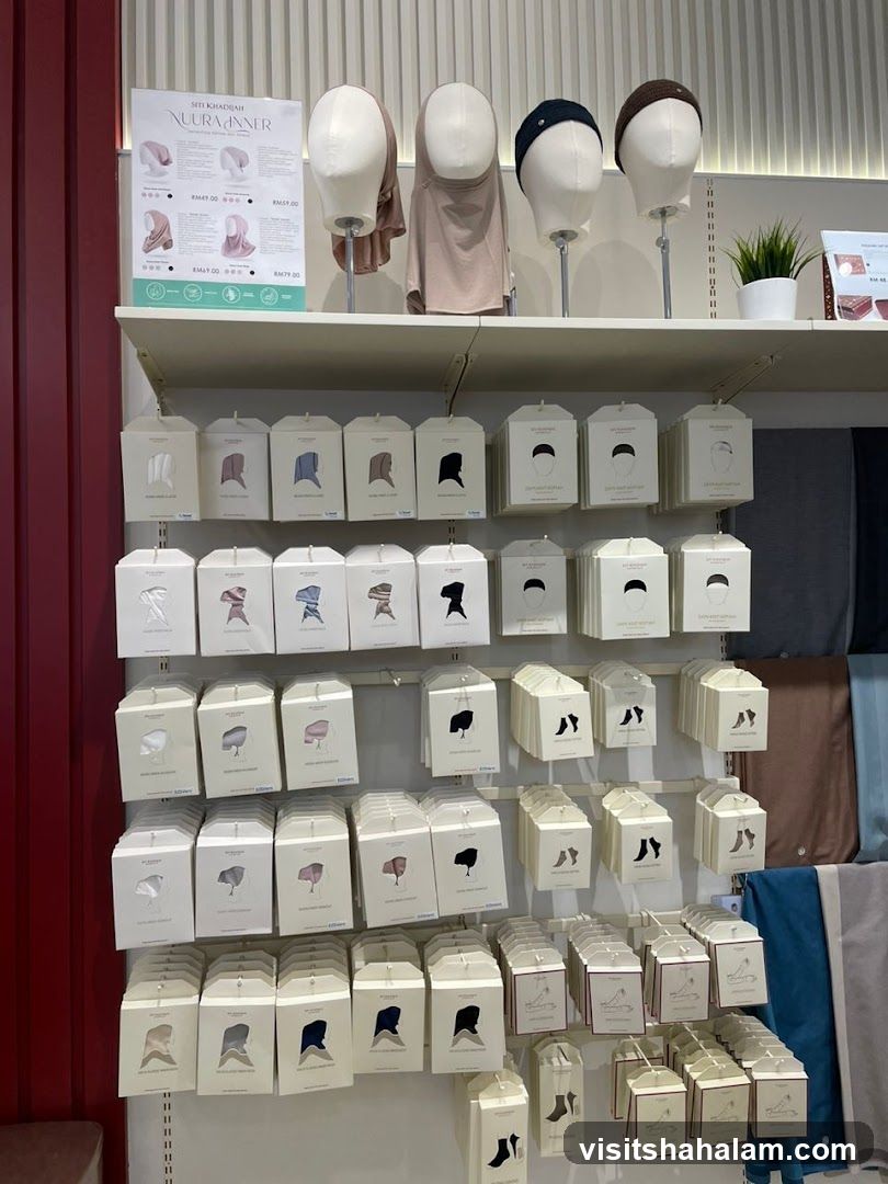 Display of hijabs and accessories