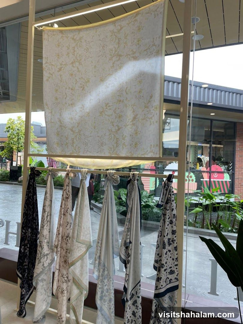Display of Scarves in a Store Window