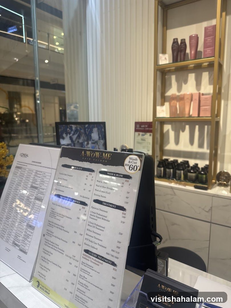 A-WOW-ME Hair Salon Menu