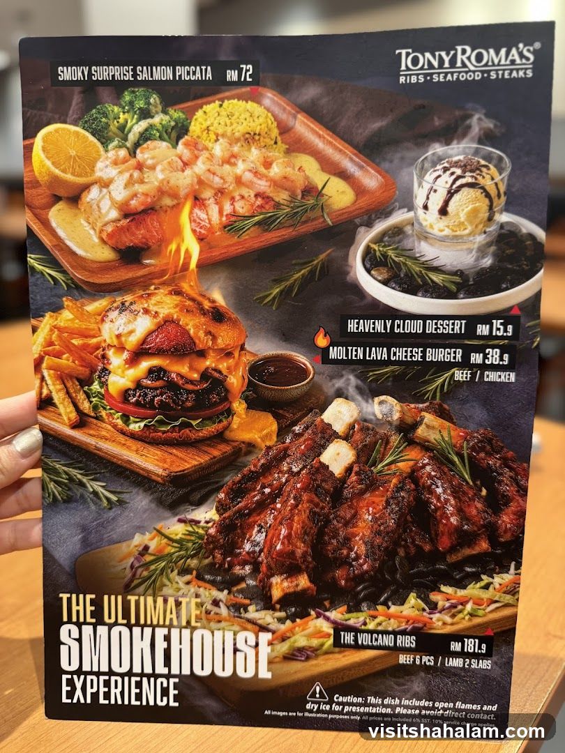 Tony Roma's Menu