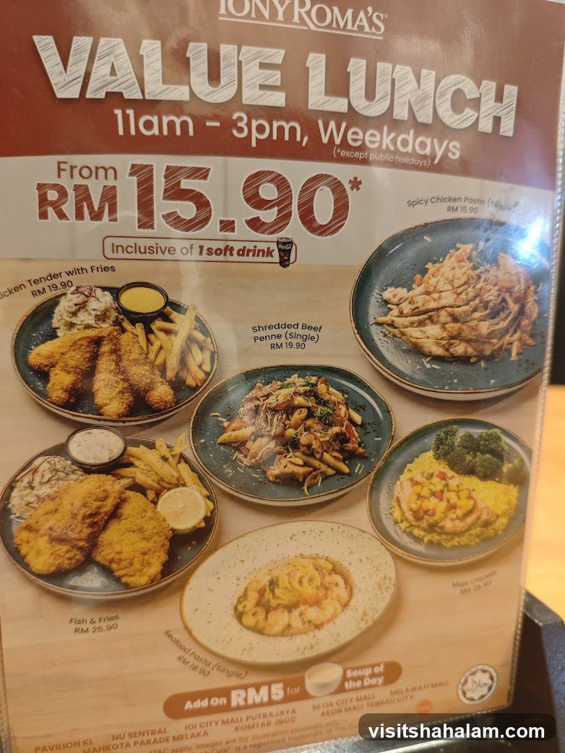 Tony Roma's Value Lunch