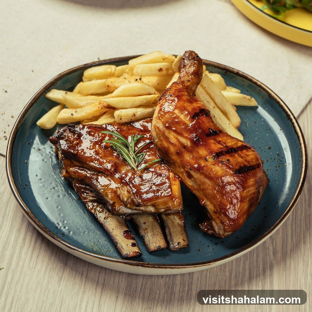 BBQ Ribs and Chicken with Fries