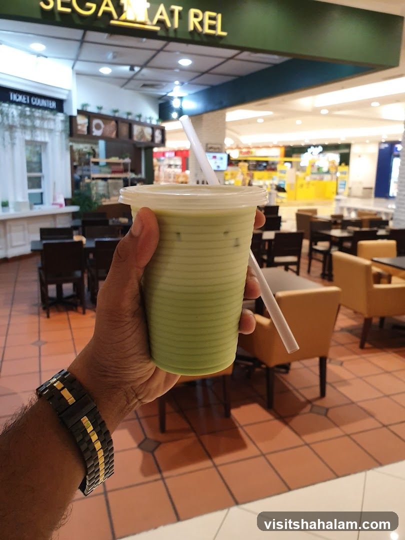 Green Drink in a Mall