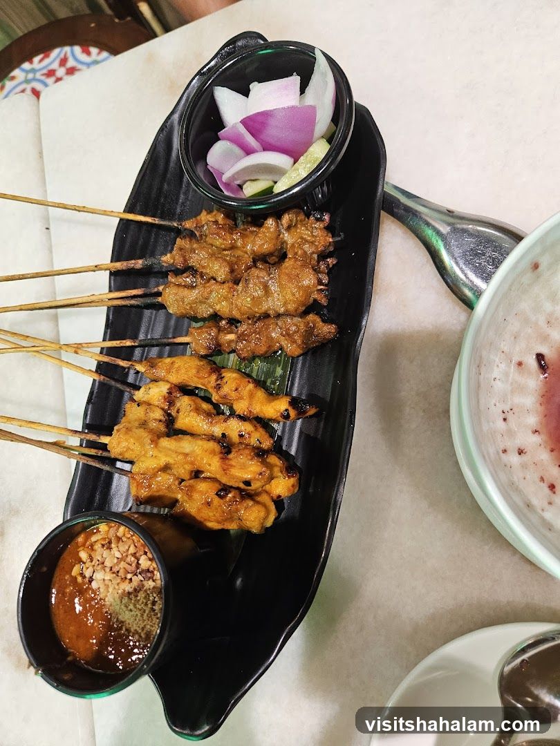 Chicken and Beef Satay with Peanut Sauce