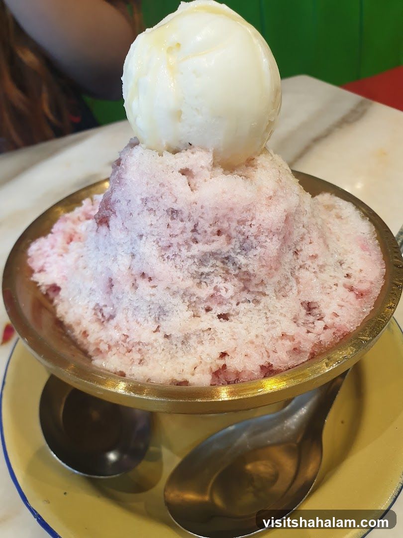 Shaved Ice Dessert with Ice Cream