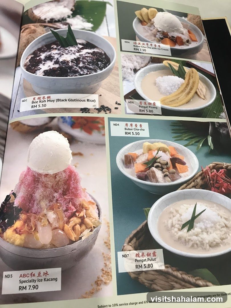 Desserts Menu