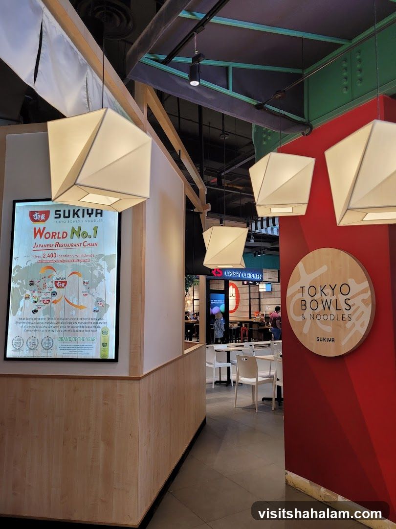 Restaurant Interior with Signage