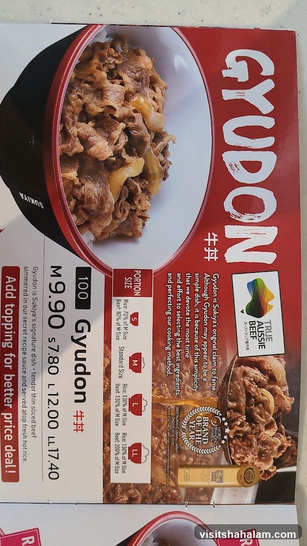 Gyudon Menu