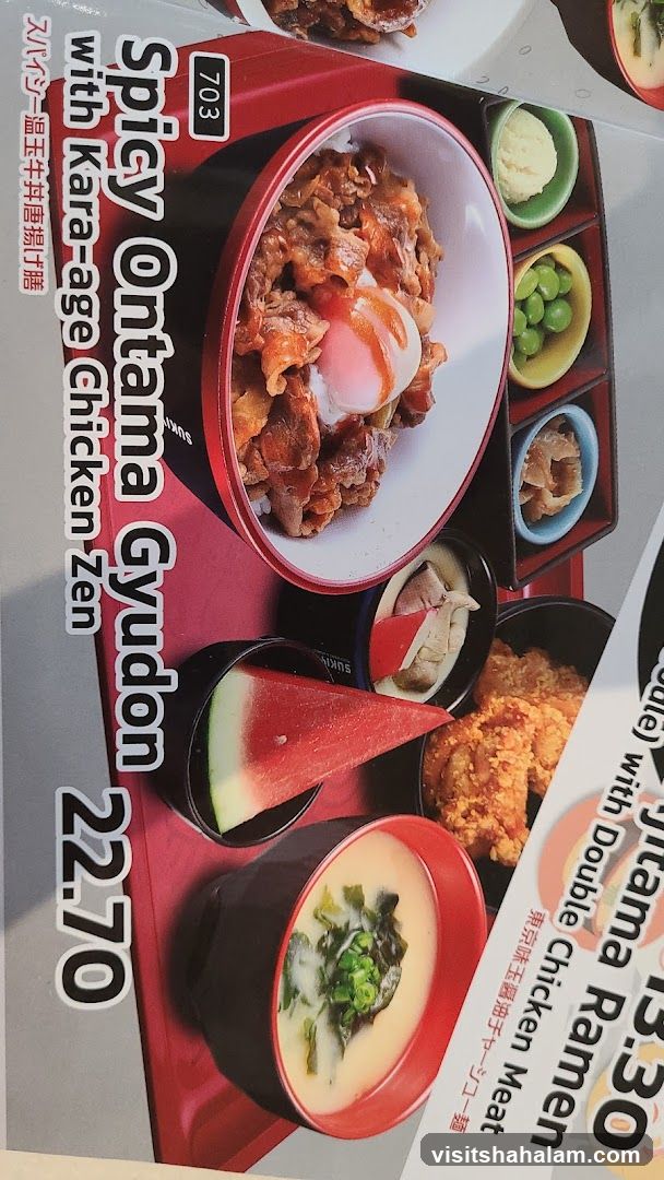 Spicy Ontama Gyudon with Kara-age Chicken Zen