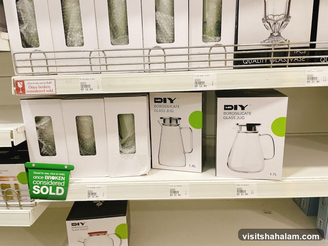 Glassware on Shelves