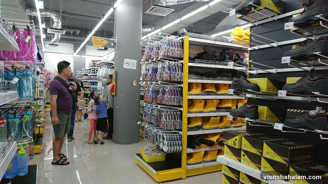 Store Interior with Safety Footwear and Household Items