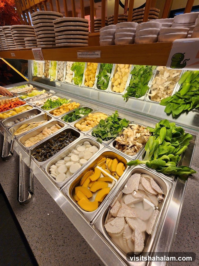 Buffet Display of Fresh Ingredients