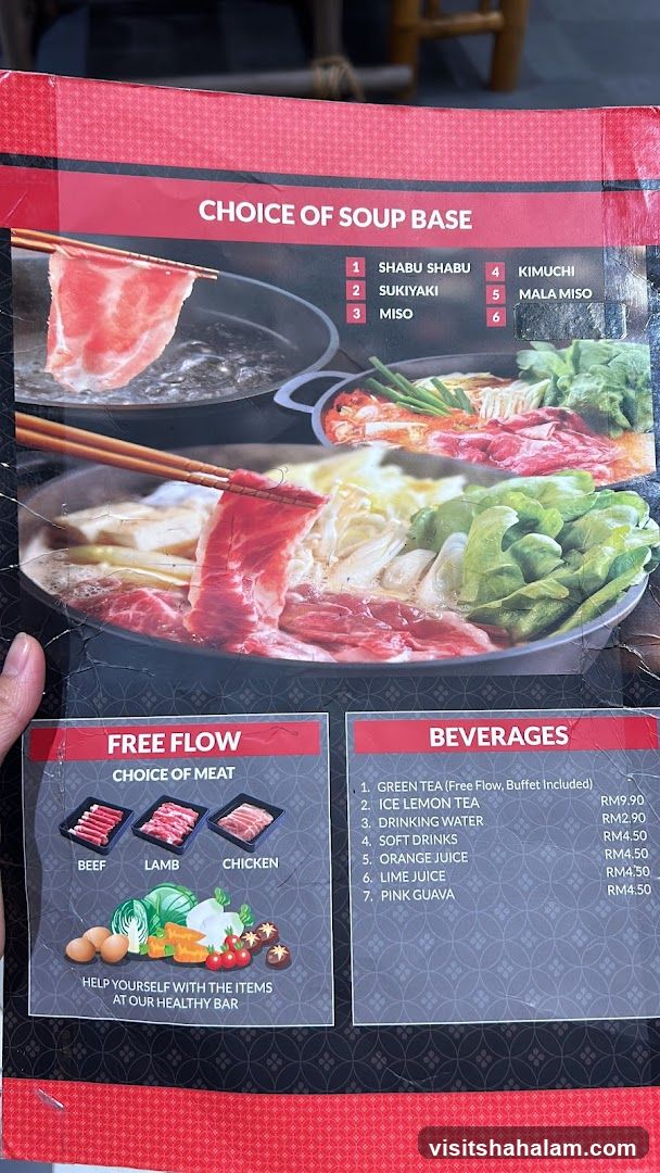 Shabu Shabu Menu