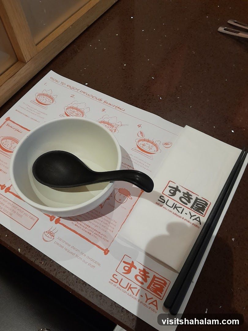 Sukiyaki Dining Setup