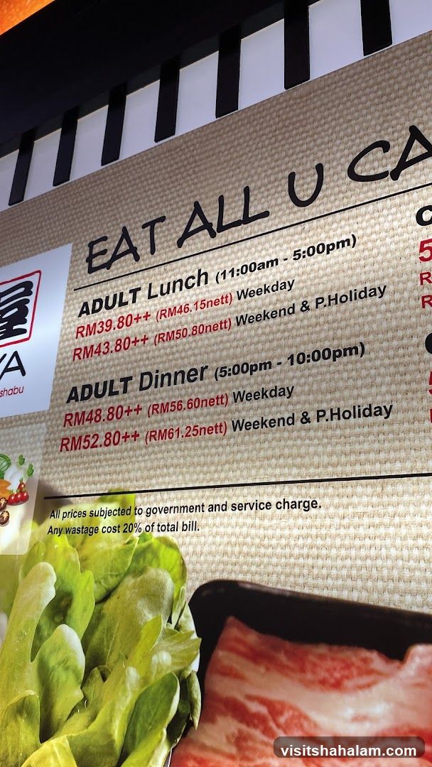 Eat All You Can Menu