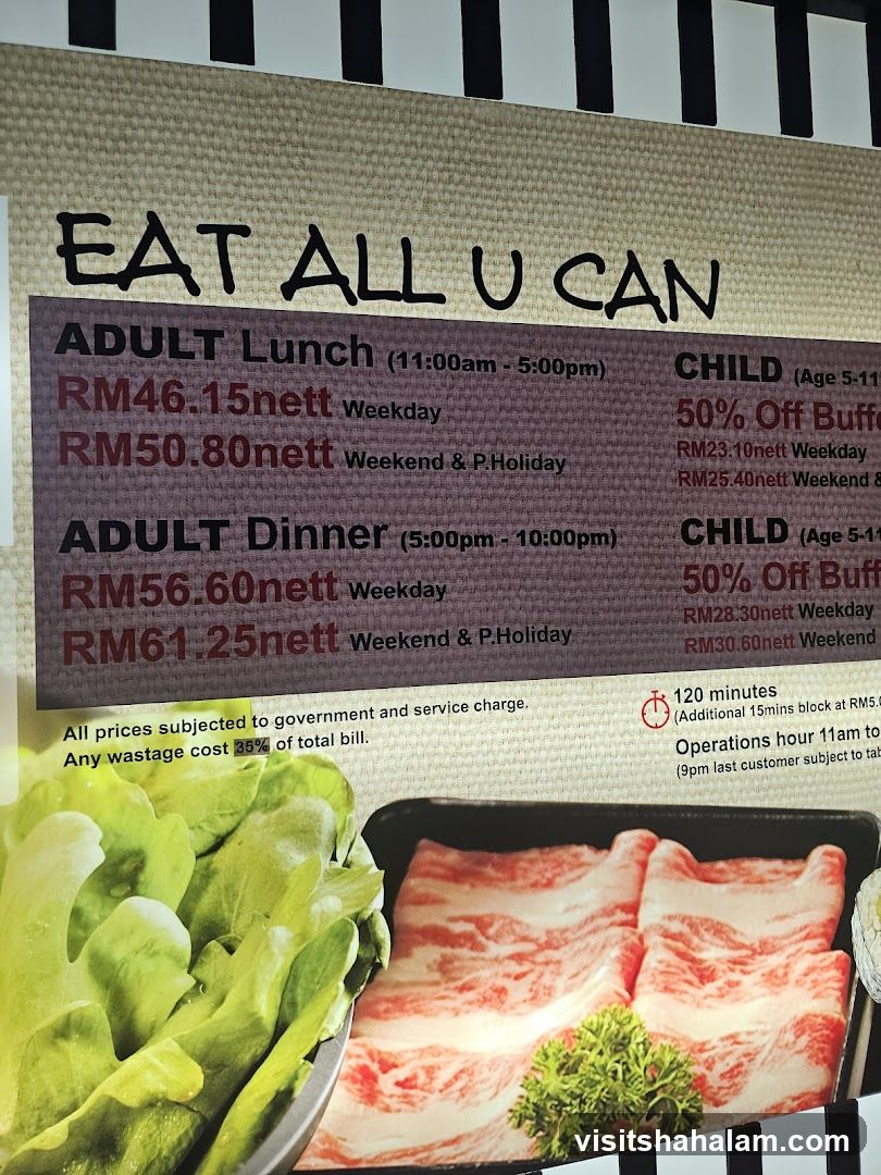Eat All You Can Buffet Pricing