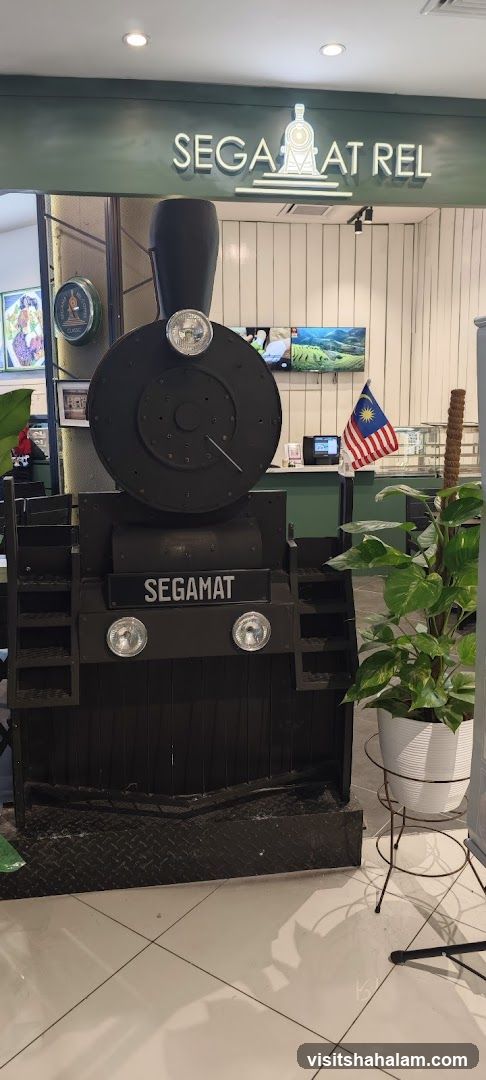 Train-themed restaurant entrance