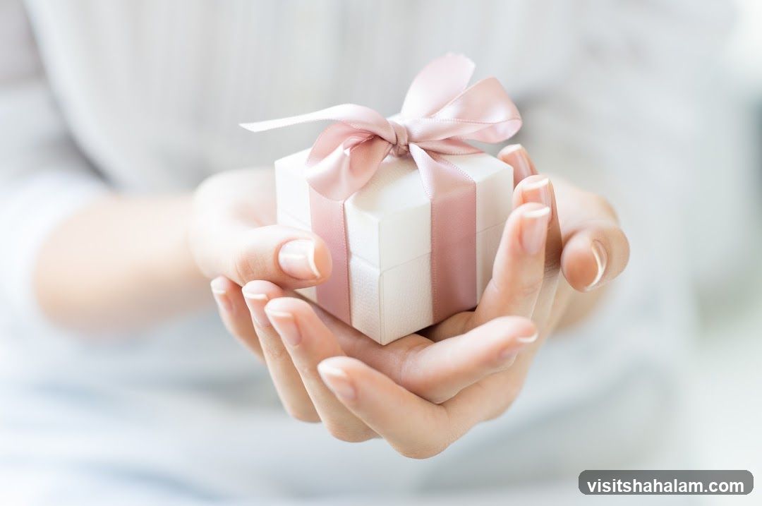Hands holding a gift box