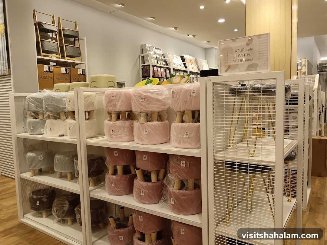 Store Interior with Stools and Shelving