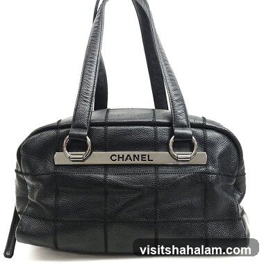 Black Leather Chanel Handbag