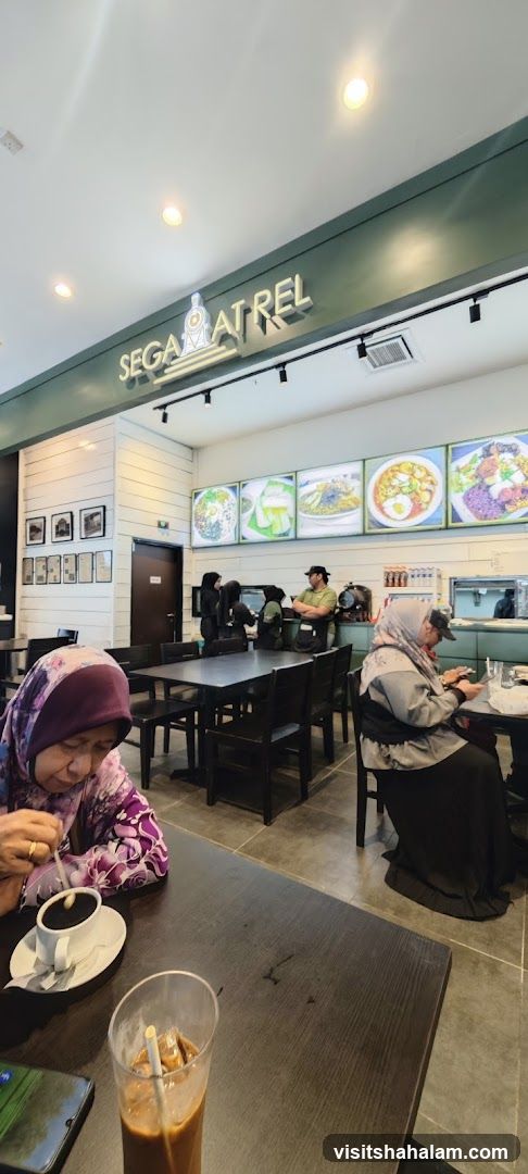 Restaurant Interior with Food Displays