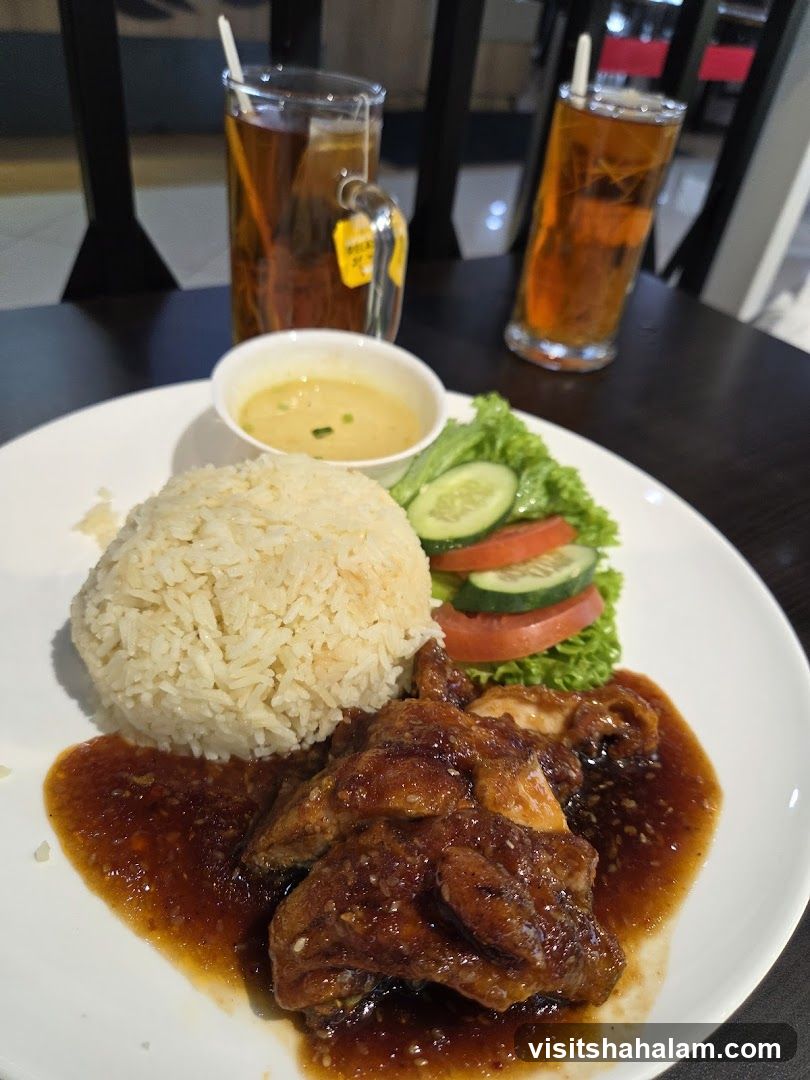 Chicken Rice Dish with Tea