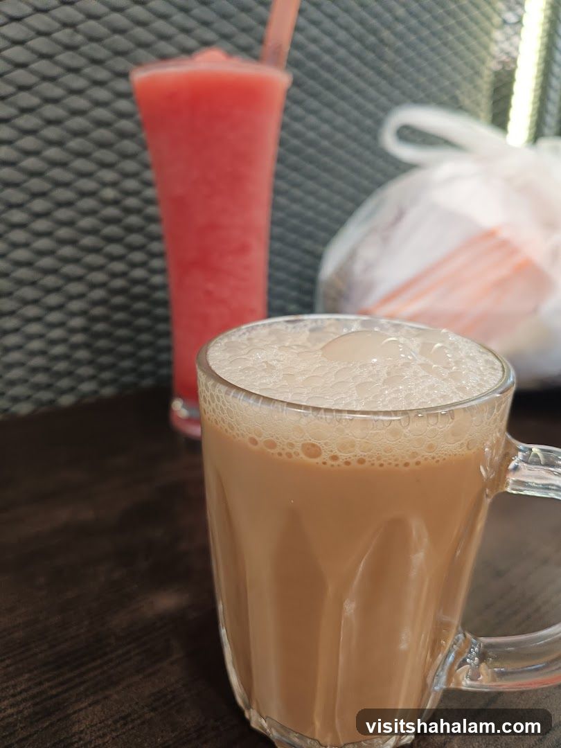 Two drinks on a table