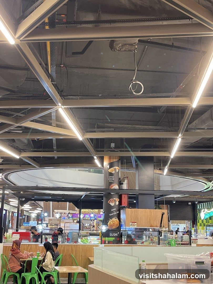 Food court with sushi stall