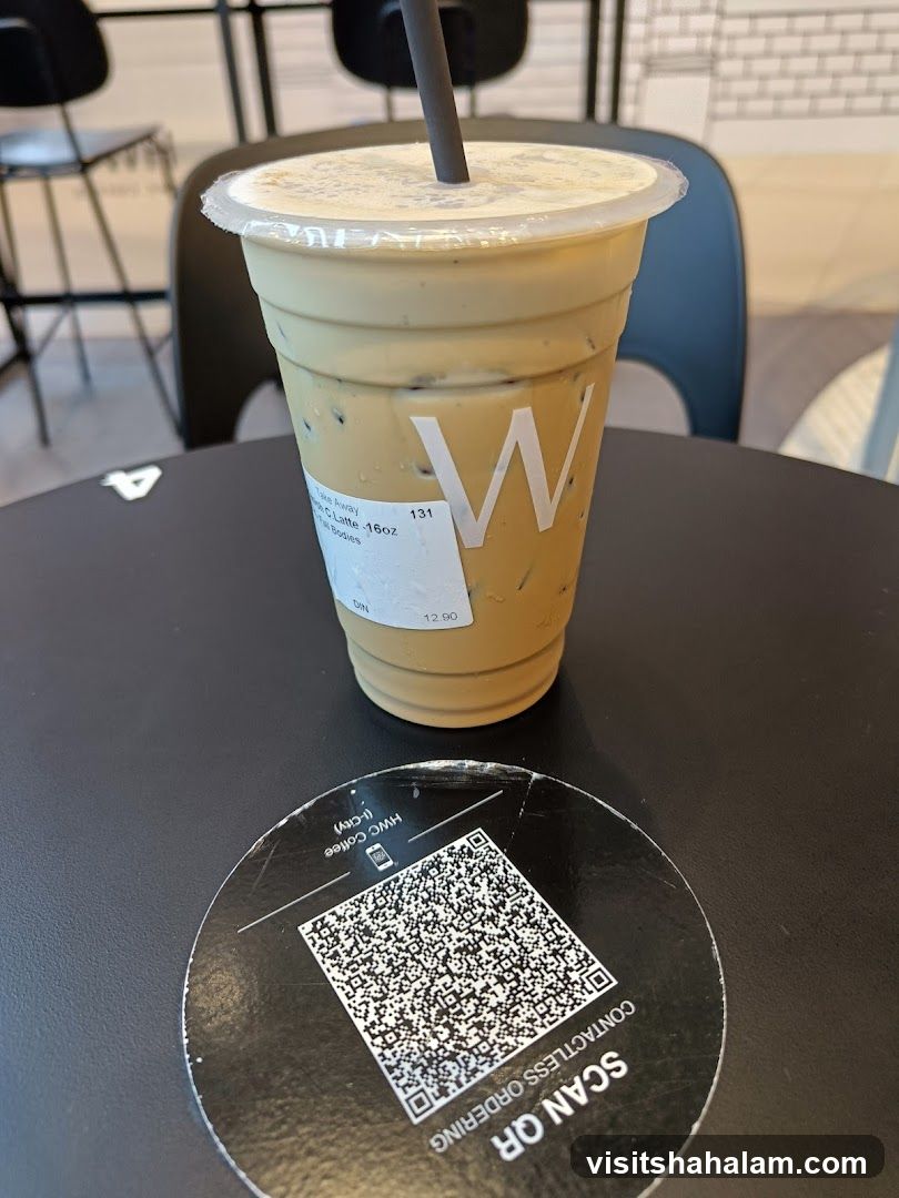 Iced Coffee with QR Code