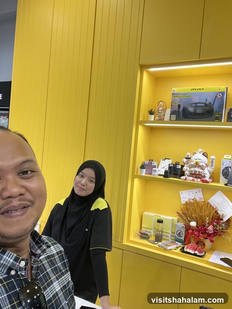 Man and Woman in a Yellow Store