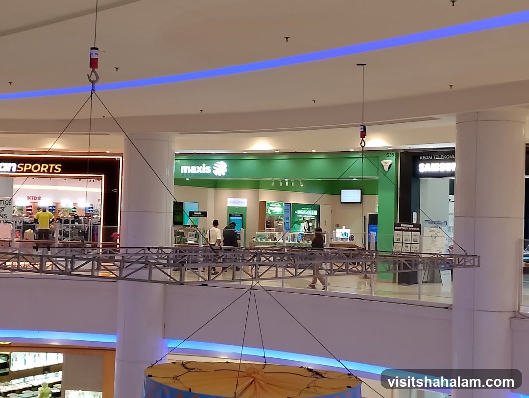 Mall interior with shops
