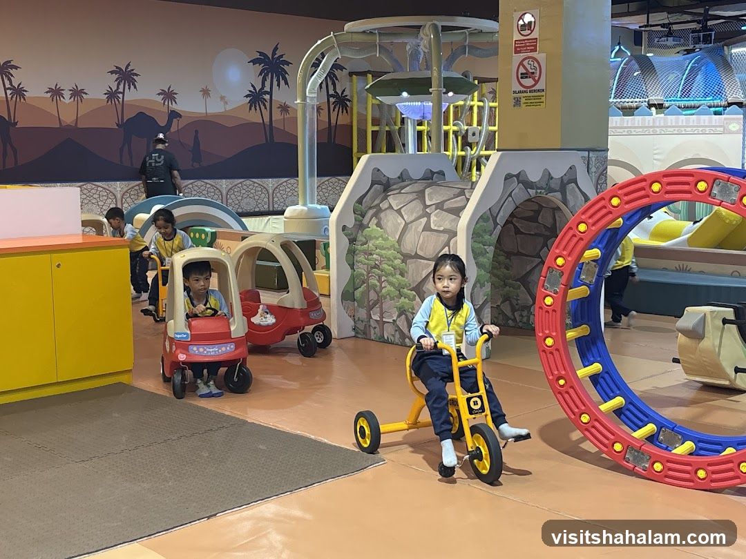 Children playing in an indoor playground