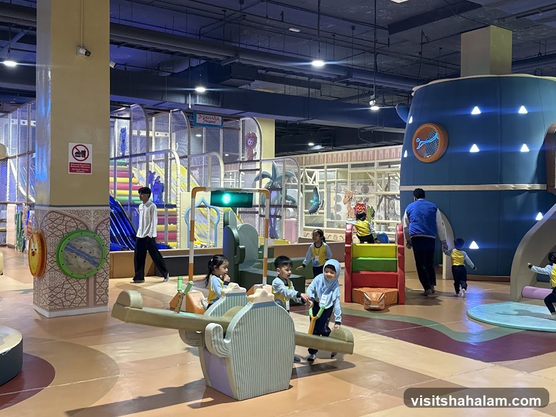 Indoor Playground with Children Playing