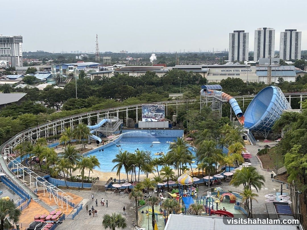 Water Park with Slides and Pools