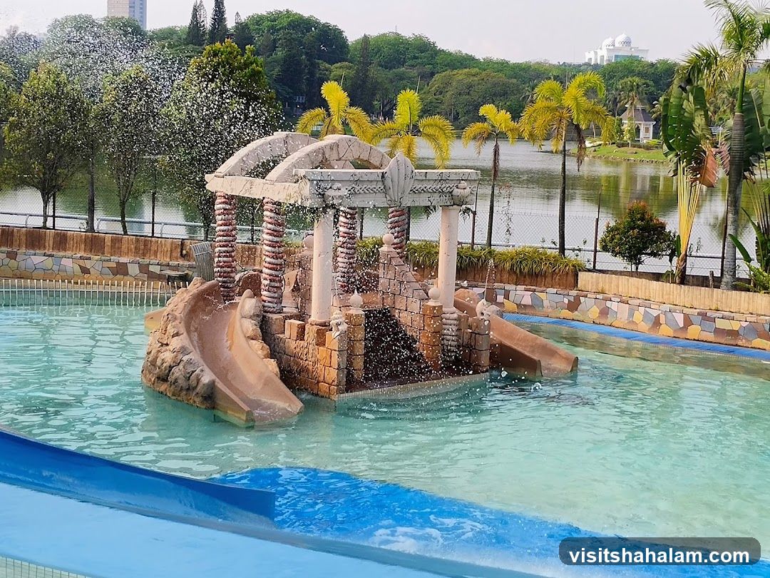 Water Slides in a Pool