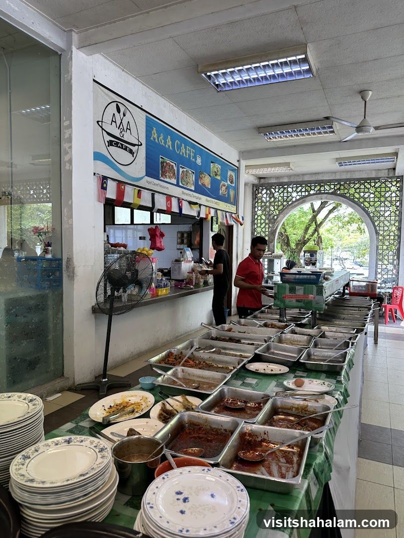 Buffet Food Spread at A&A Cafe