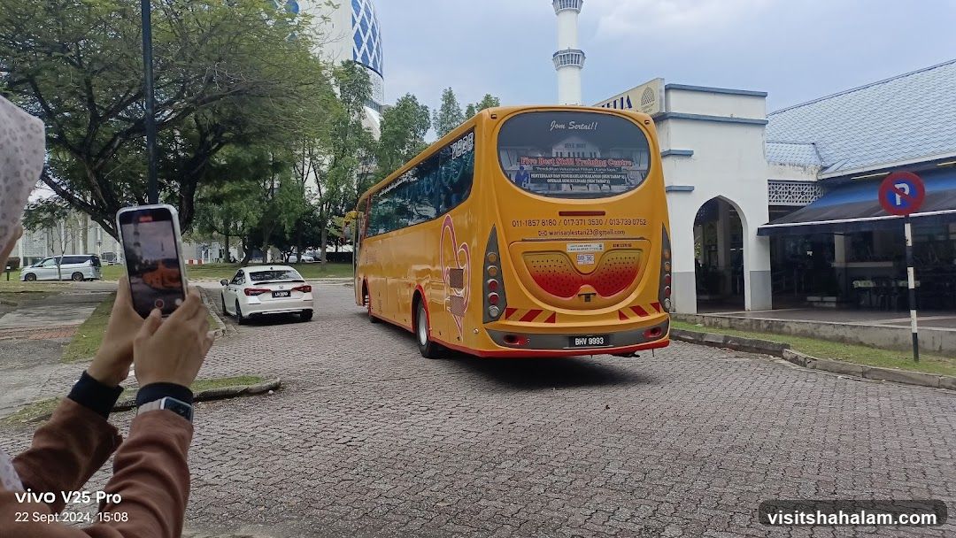 Yellow Bus with Contact Information