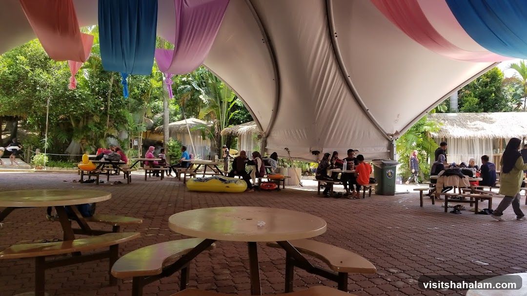 Outdoor Seating Area with People