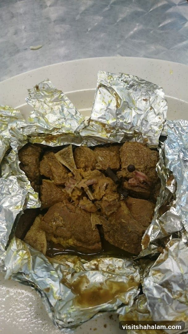 Foil-wrapped meat dish