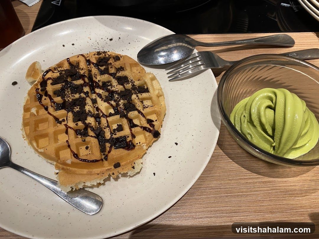 Waffle with Ice Cream