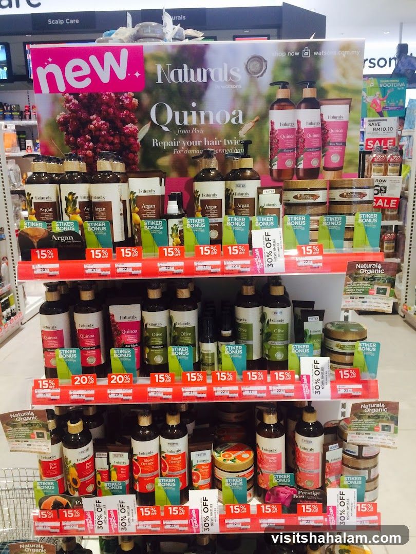 Naturals by Watsons Quinoa Hair Care Display