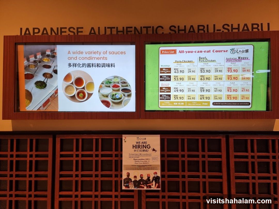 Japanese Shabu-Shabu Menu and Hiring Poster