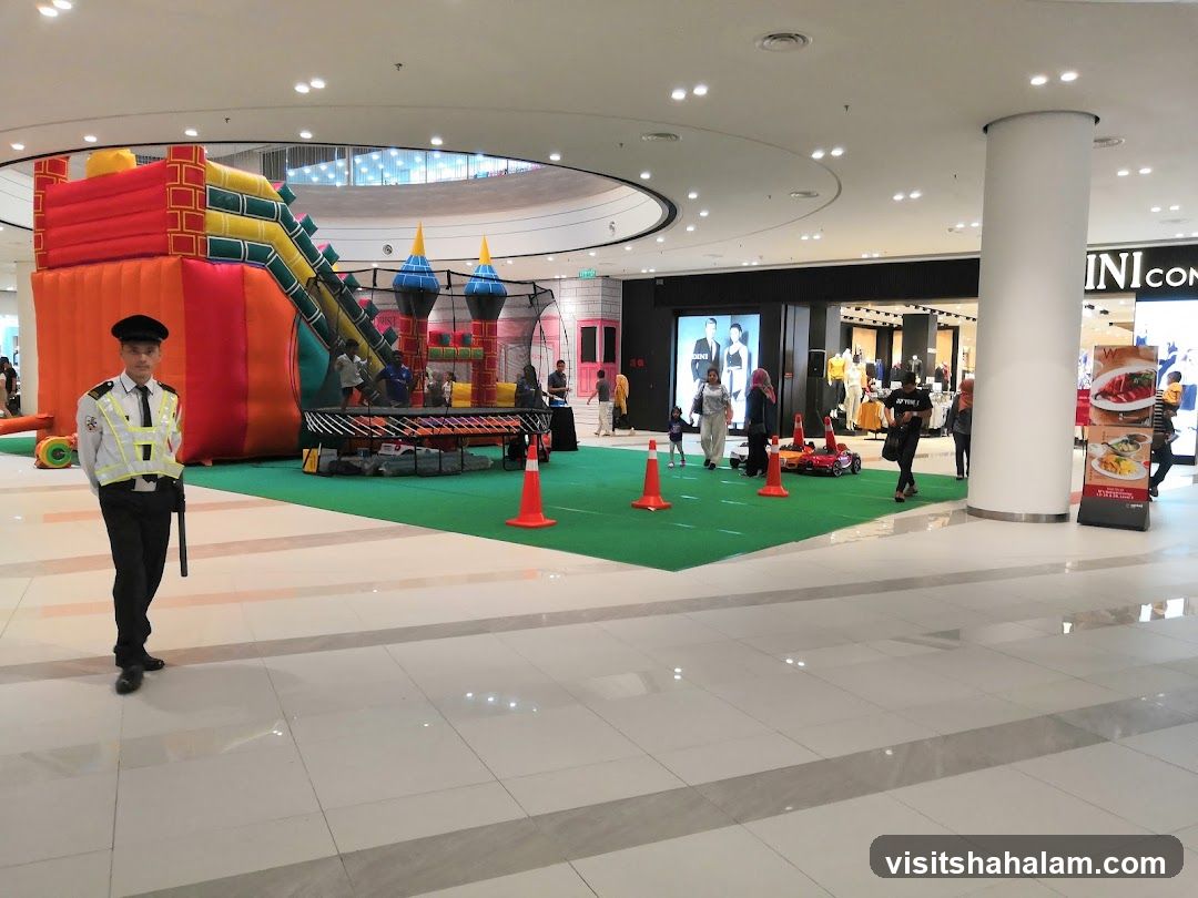 Indoor inflatable playground with security guard