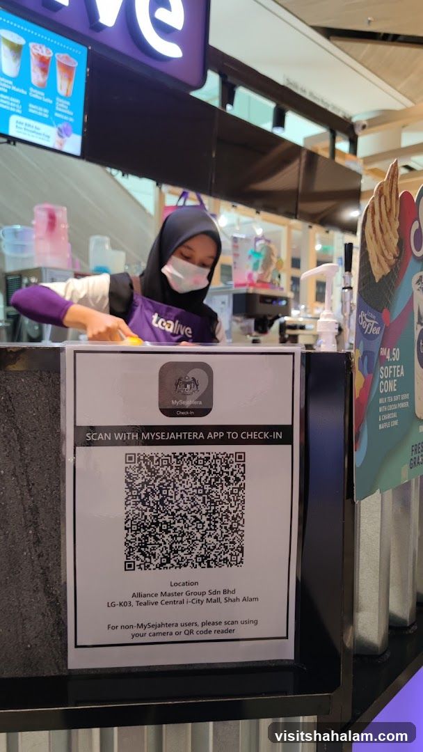 Tealive Counter with QR Code