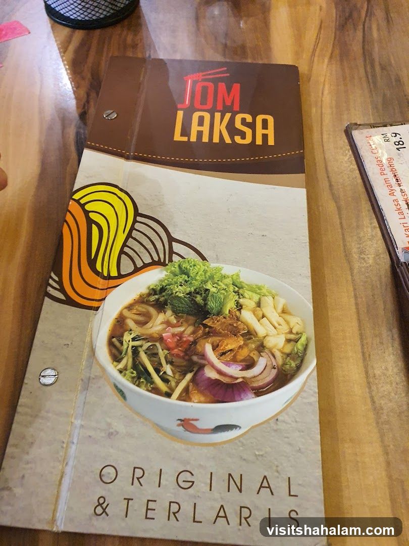 Jom Laksa Menu