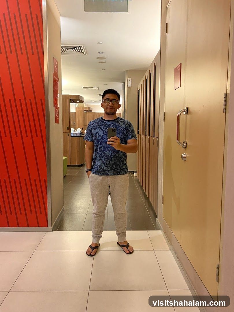 Man in Locker Room