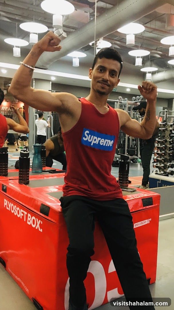 Man posing in a gym